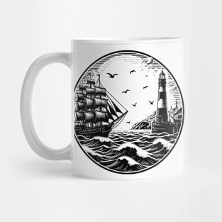 Ship and Lighthouse Mug